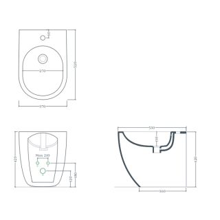 Биде Artceram File 2.0 FLB004 17 00 черное